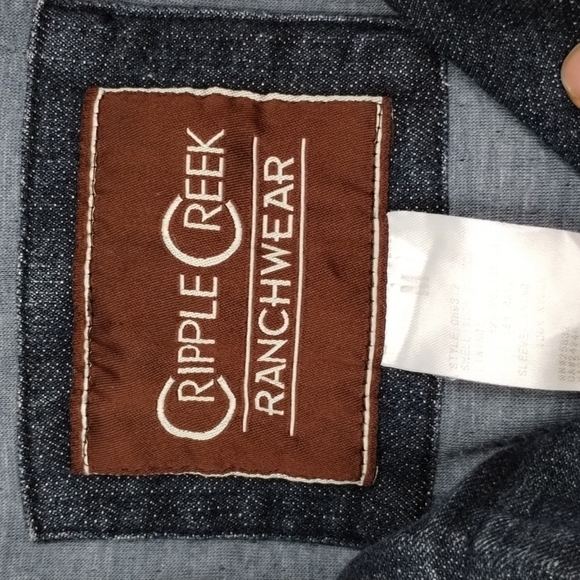 Cripple Creek Ranchwear Button Up Denim Jacket Size Medium - Picture 8 of 11